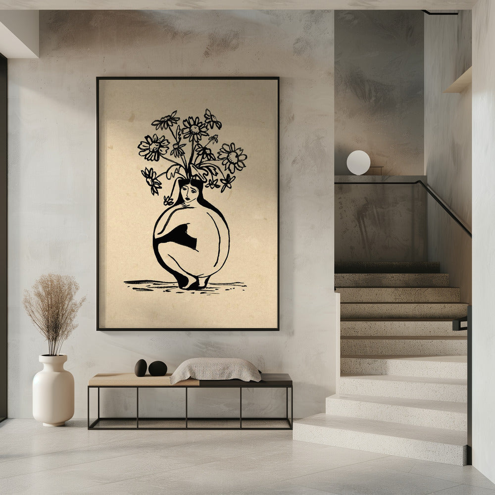Frau in Vase | Poster