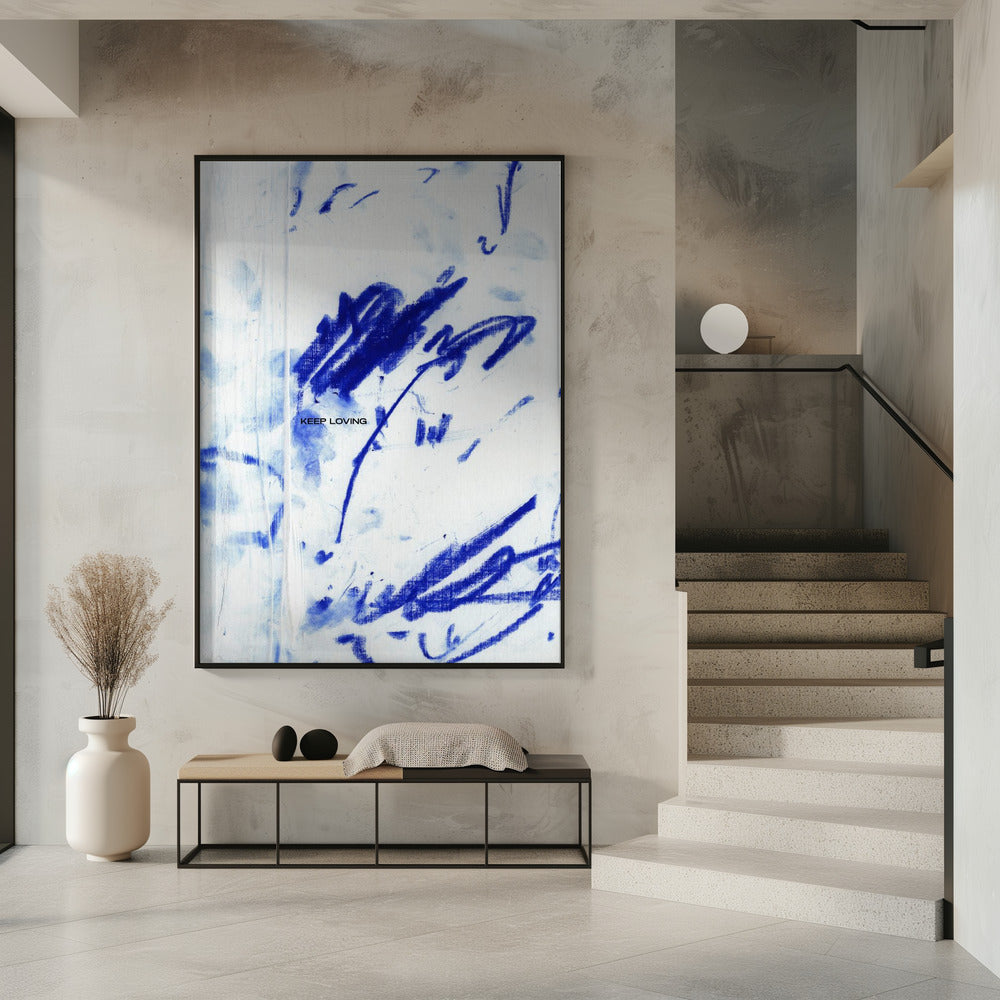 Blaues Flüstern mit „Keep Loving“ | Poster