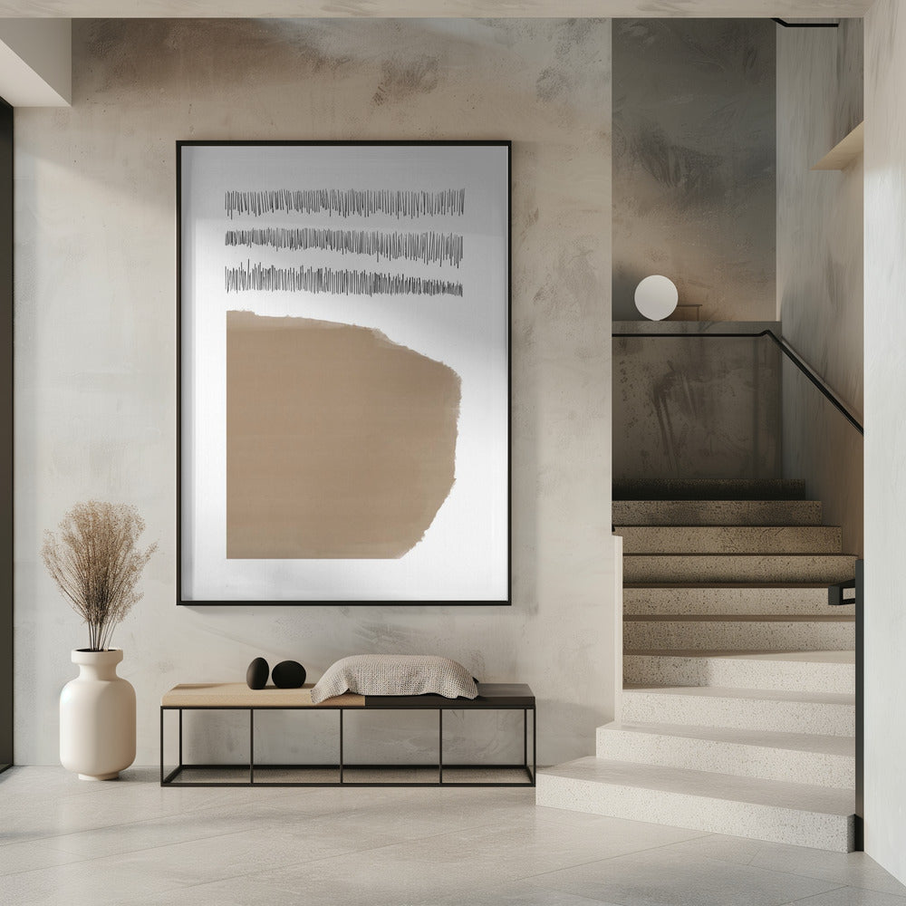 Elemente mit sich kreuzenden schwarzen Linien | Poster