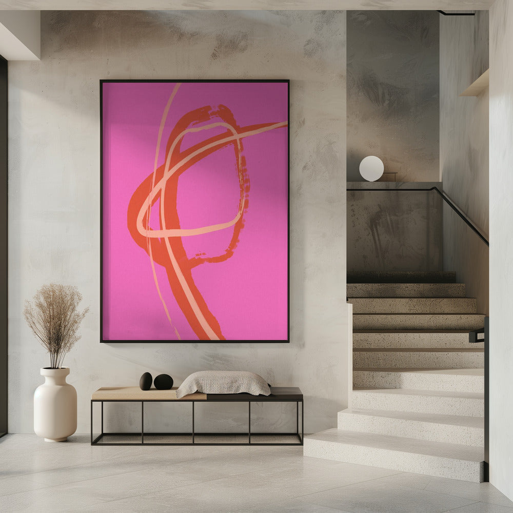 Leuchtend rosa Wirbel | Poster