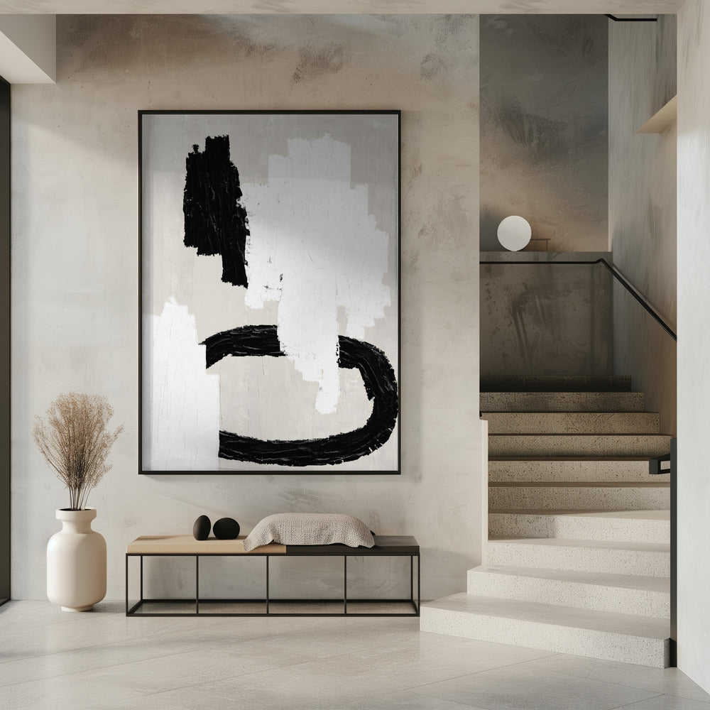 Monochrome Striche | Poster