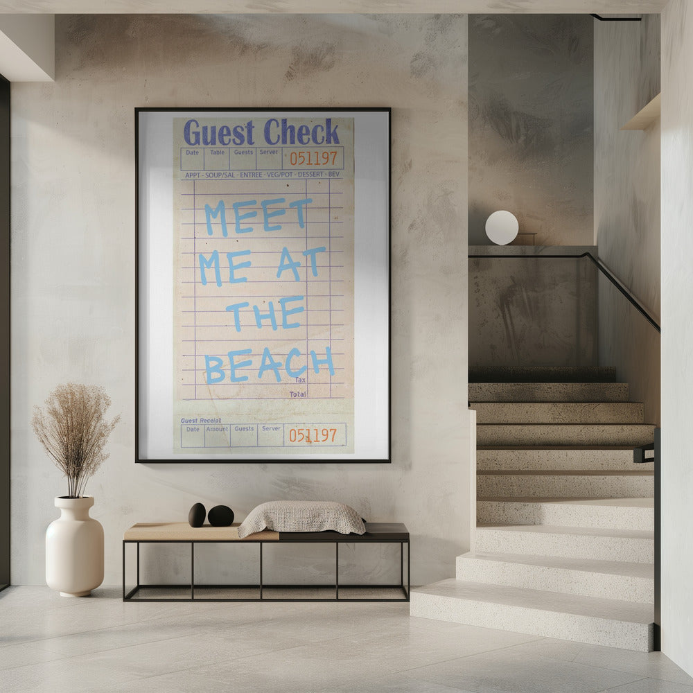 Triff mich am Strand Blau | Poster