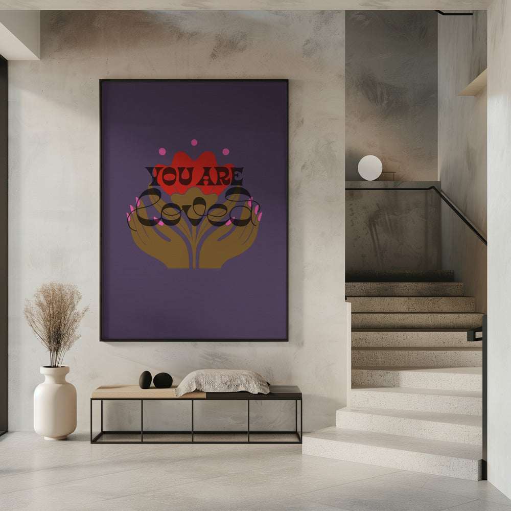 Du wirst geliebt Lila | Poster