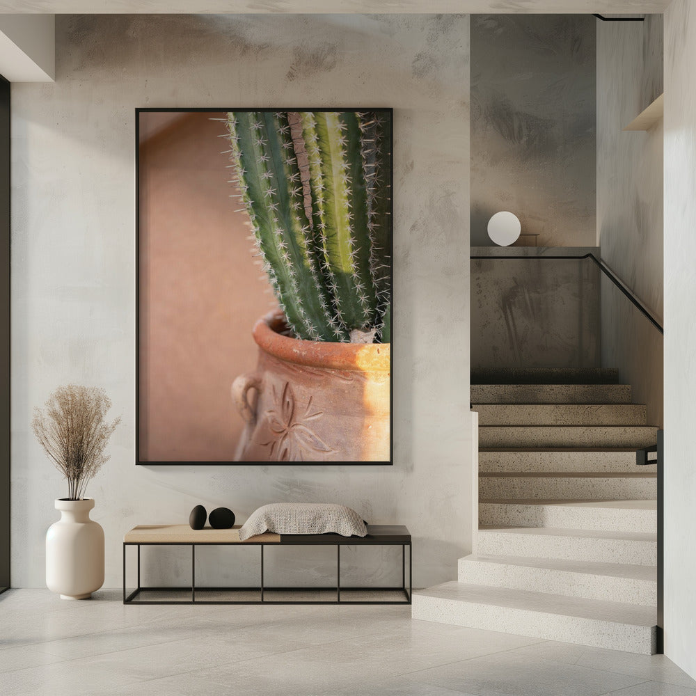 Grün auf Orange | Marrakesch Reisefotografie | Poster