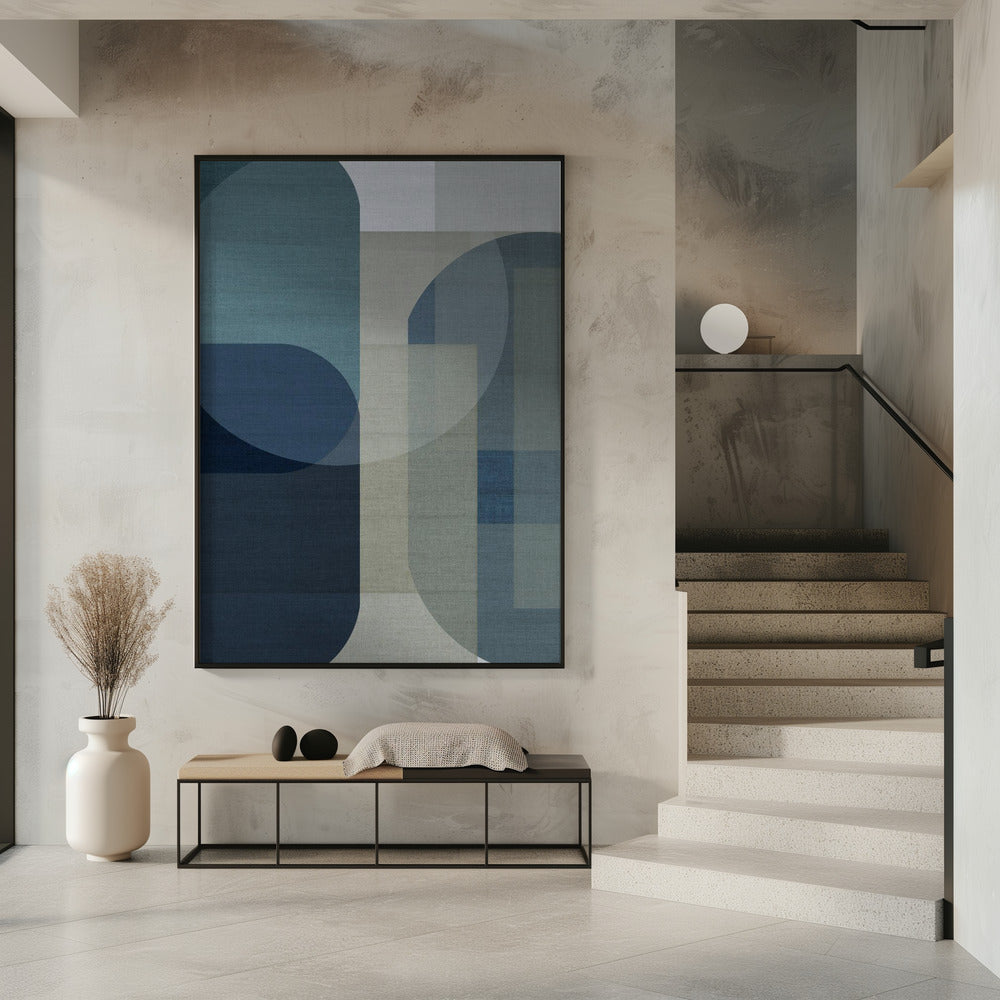 Gewebte blaue Schichten 1 | Poster