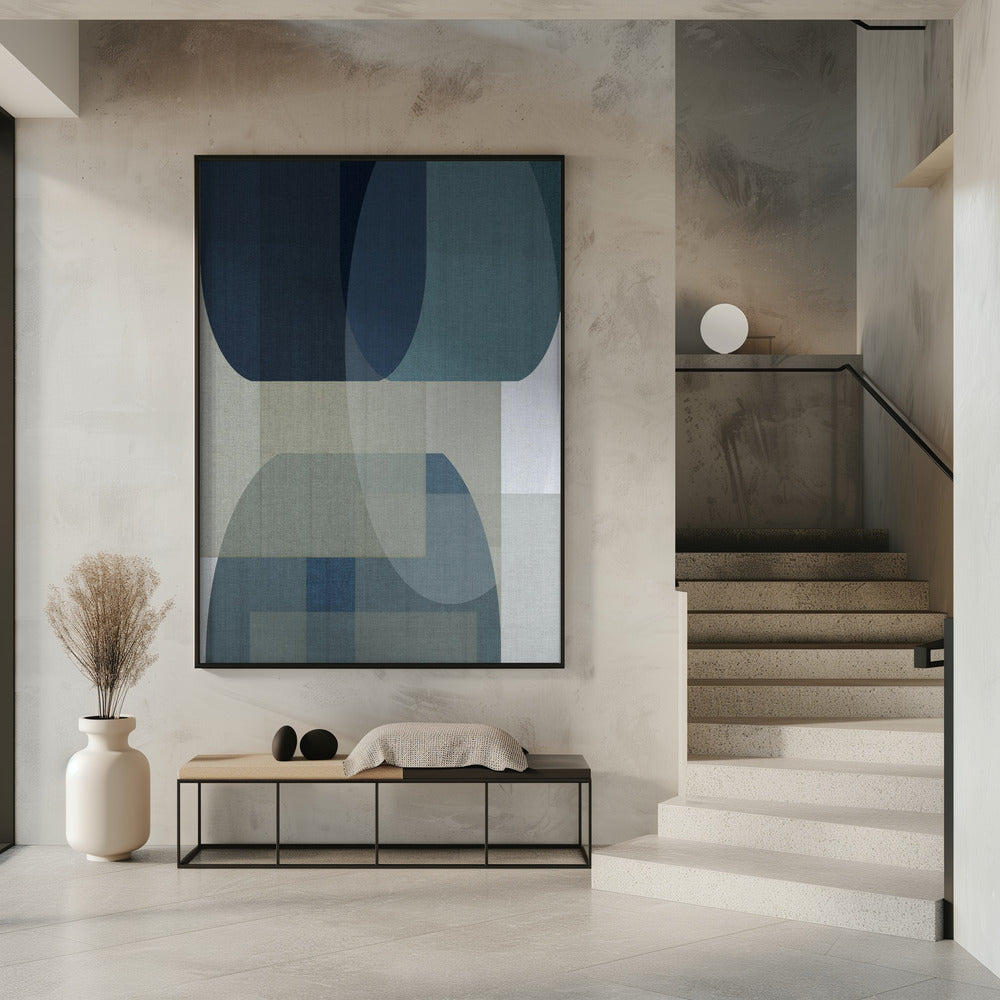 Gewebte blaue Schichten 2 | Poster