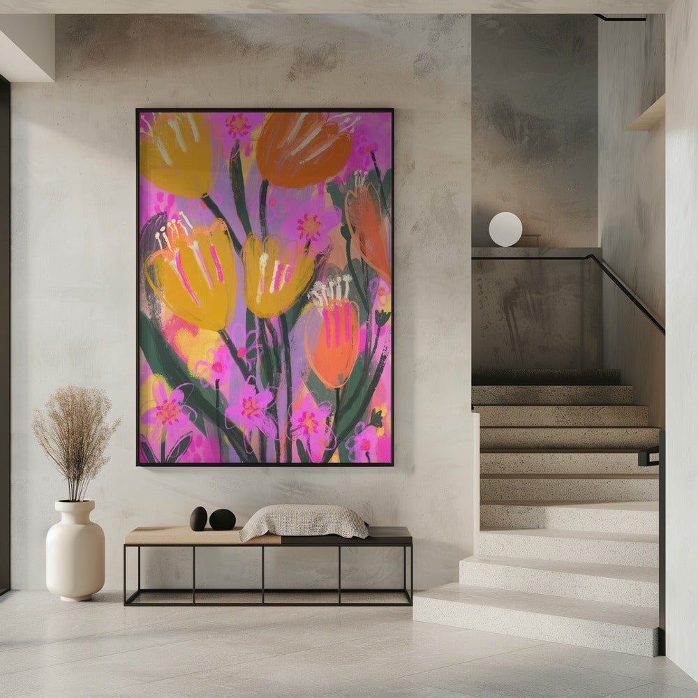 Lebendiger Blütentanz | Poster