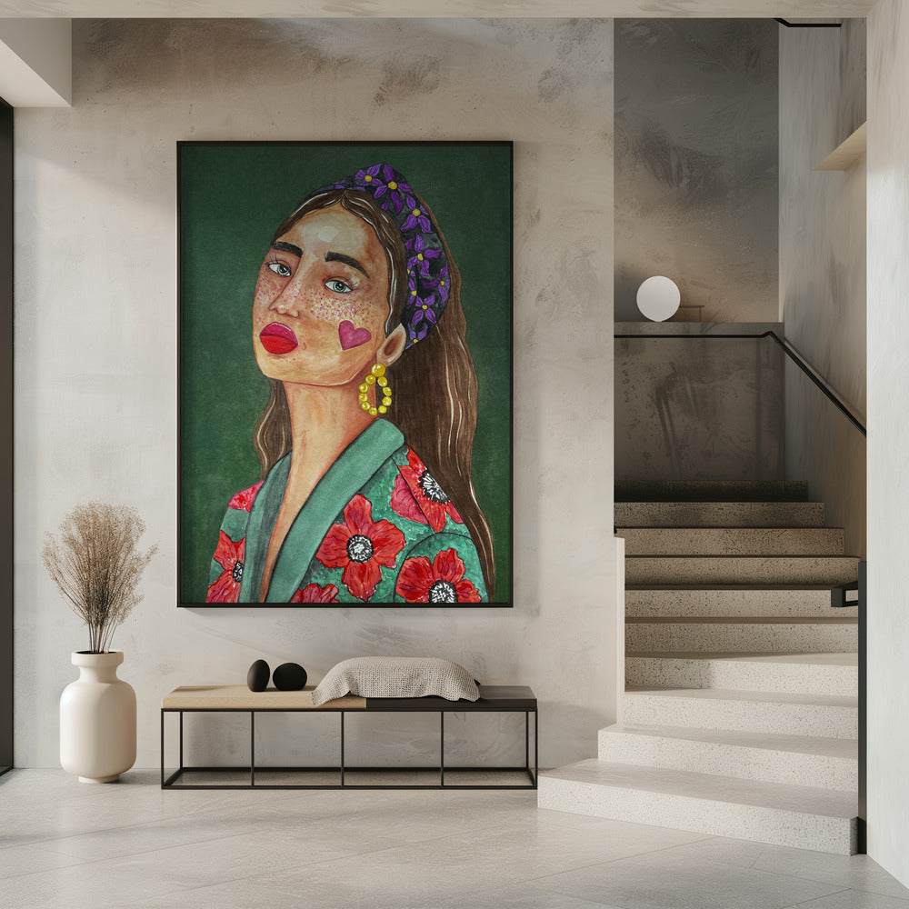 Mädchen mit Haarband | Poster