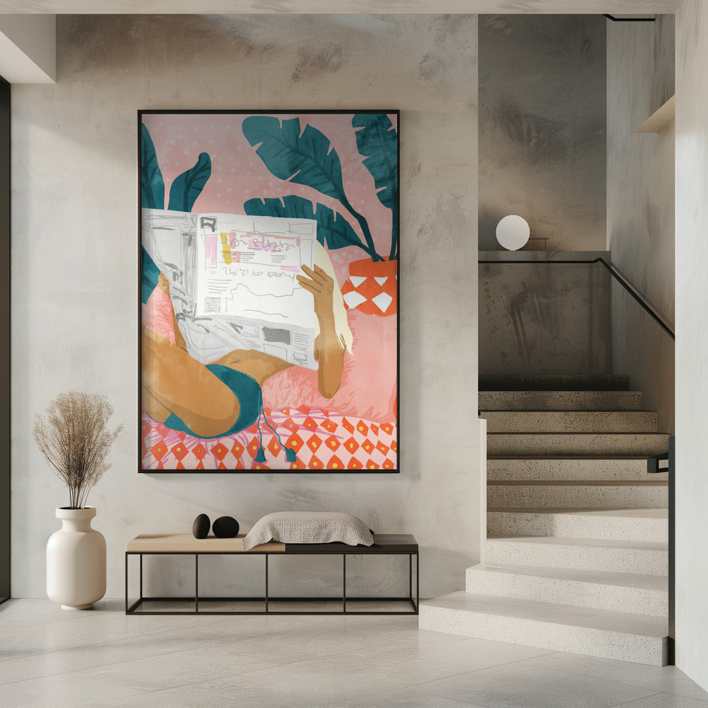 Boho Morning News Kunstdruck | Poster