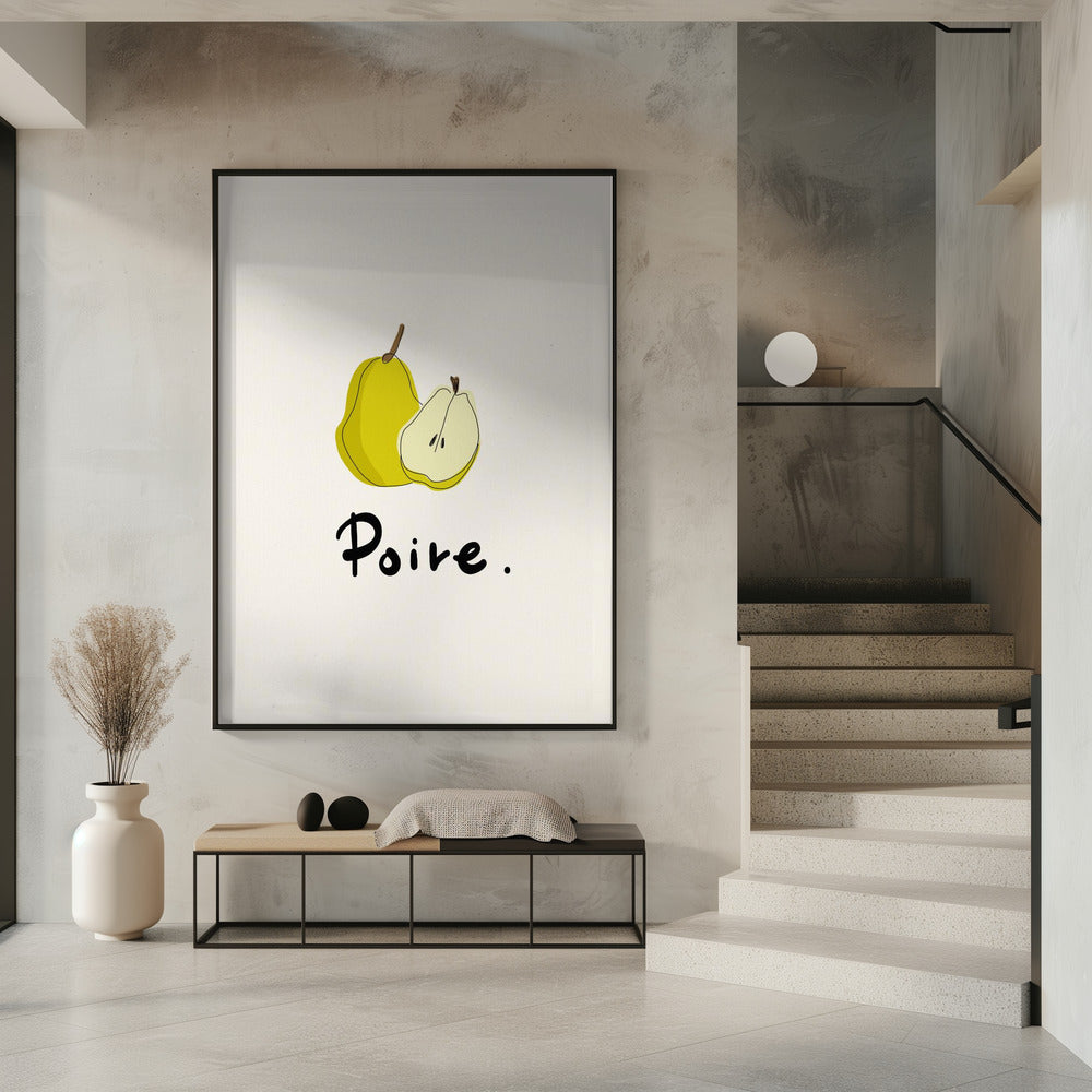 Moderne französische Obstkollektion „Birne / Poire“ | Poster