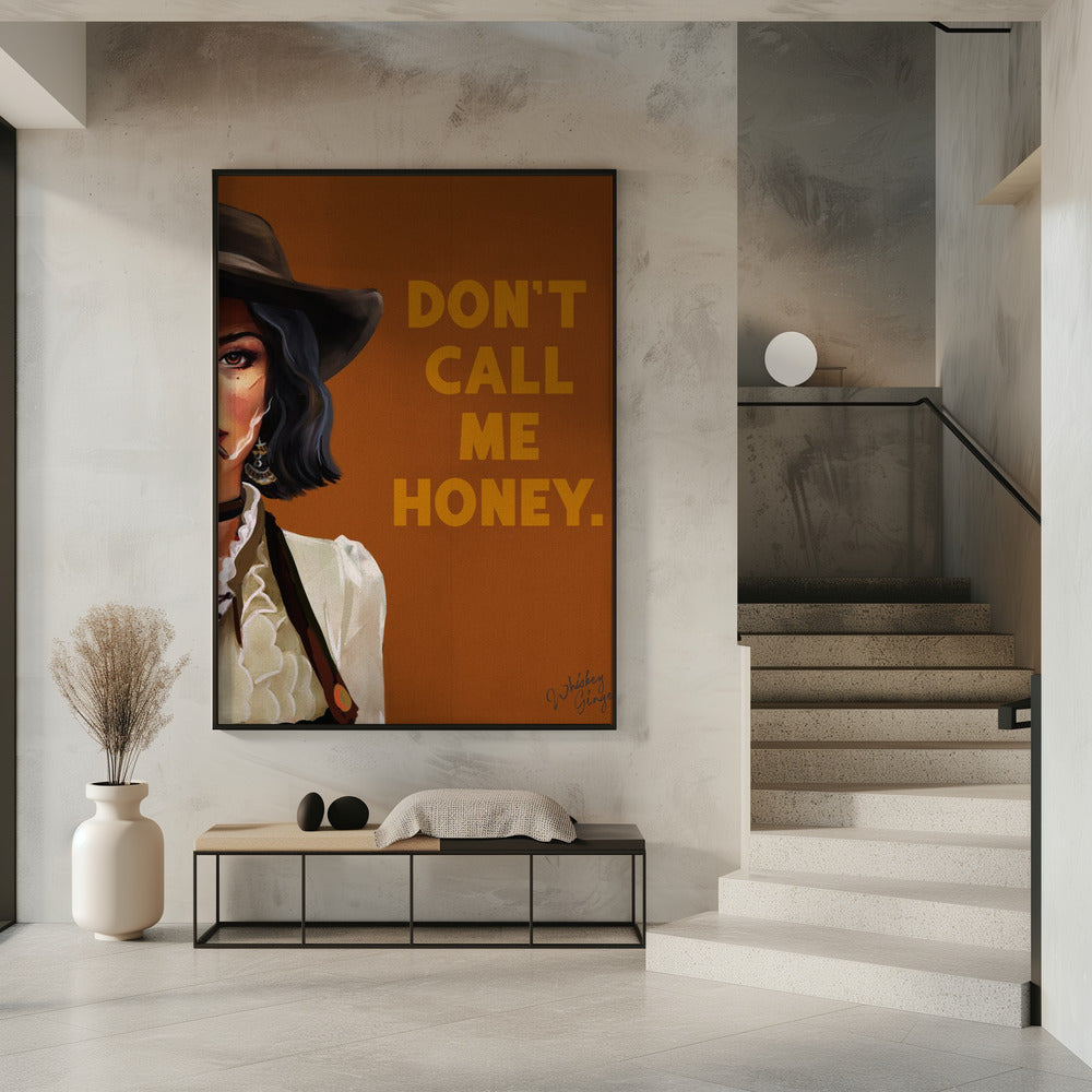 Nenn mich nicht Honey Badass Western Cowgirl Art | Poster