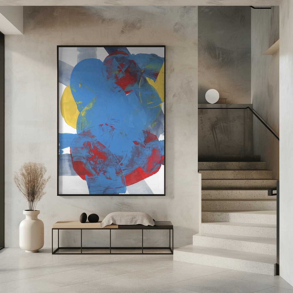 Abstrakte blau-rot-gelbe Formen 2 | Poster