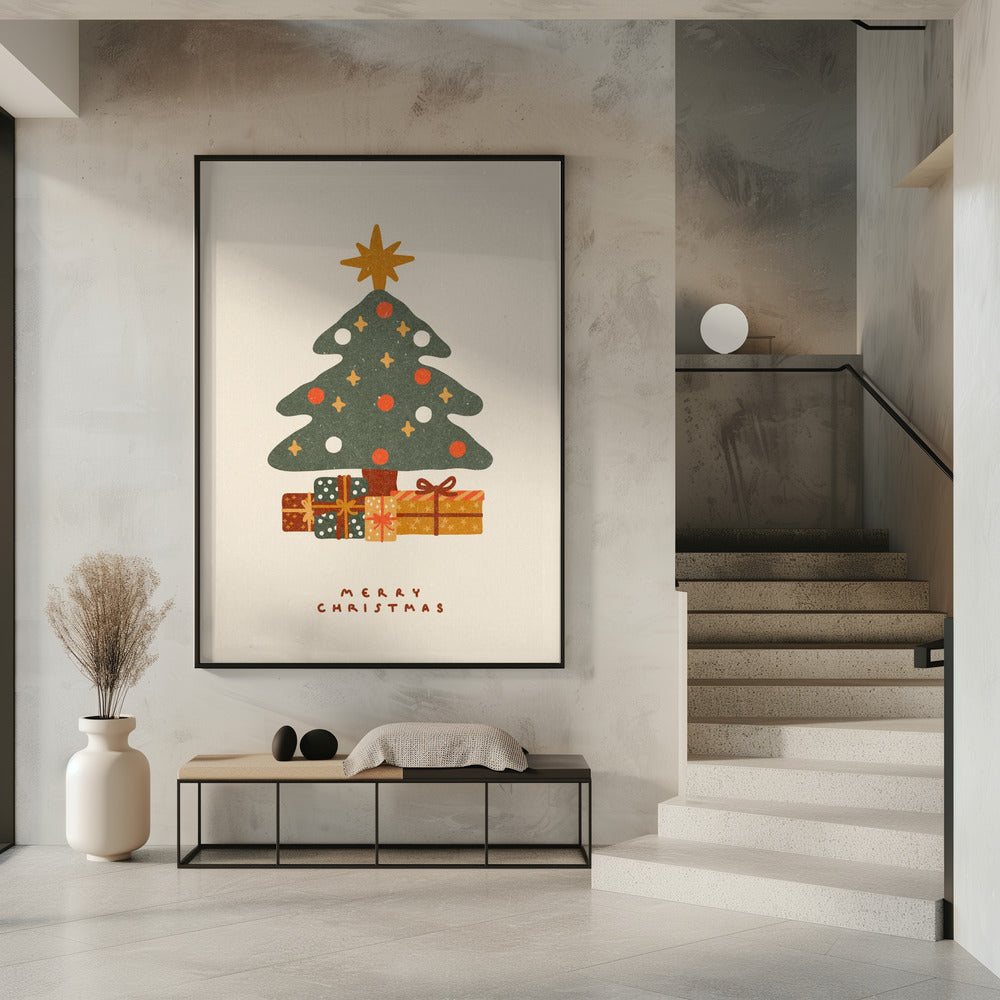 Weihnachtsbaum mit Geschenken | Poster