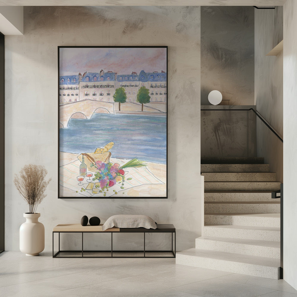 Pariser Picknick an der Seine | Poster