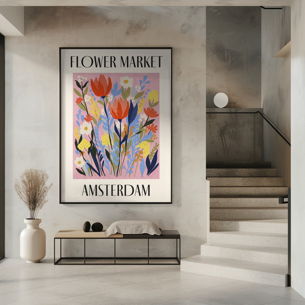 Blumenmarkt Amsterdam Niederlande | Poster