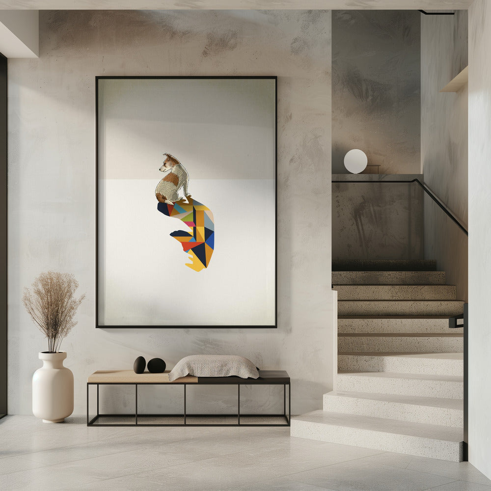Gehender Schatten, Hund | Poster