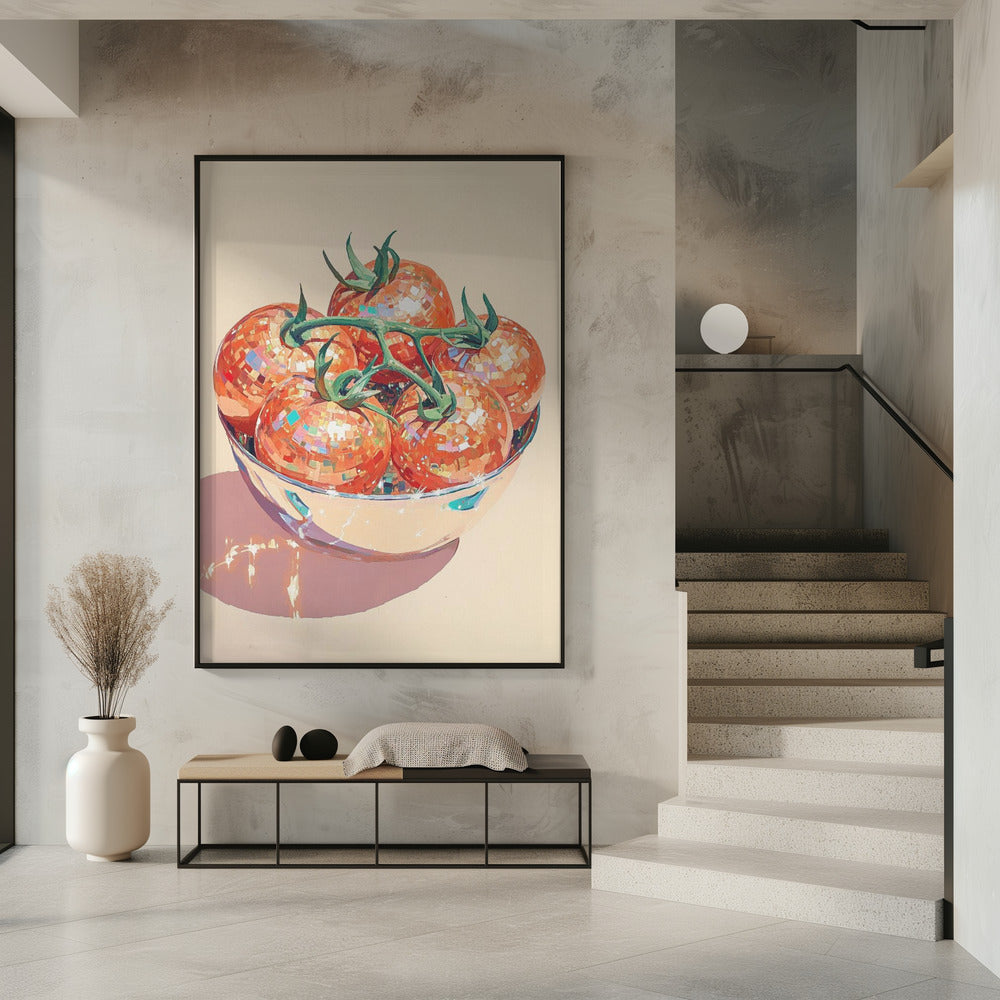 Discokugel-Tomaten in einer Schüssel | Poster
