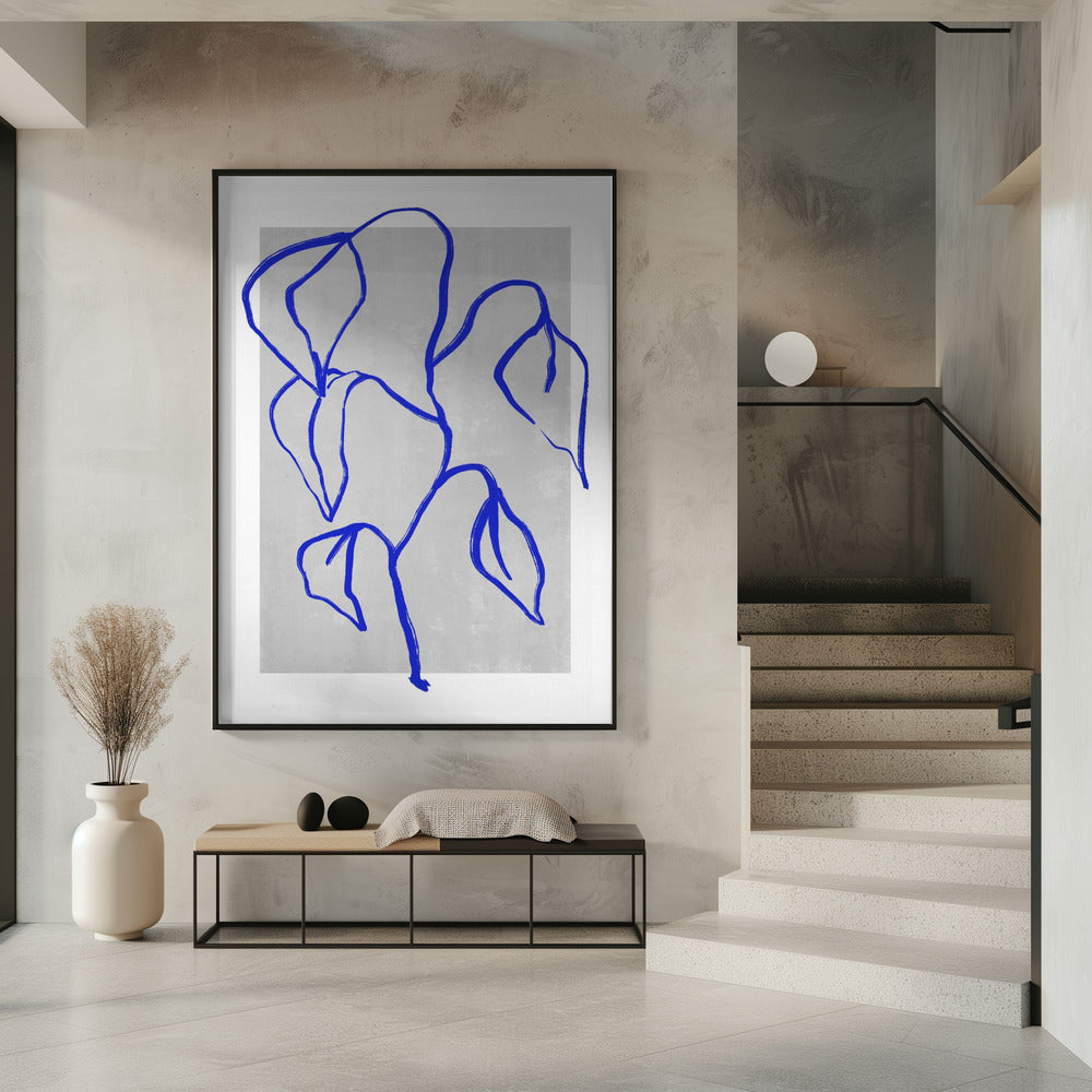 Blaue Linien Harmonie | Poster