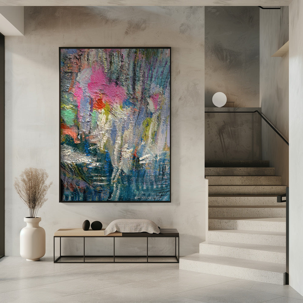 Expressionistisches buntes abstraktes Poster