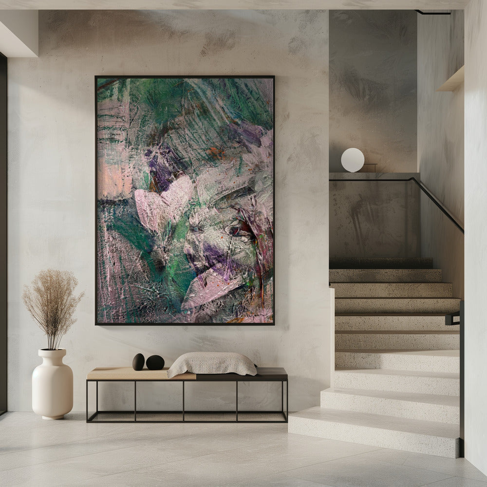 Textured Green Geode | Poster