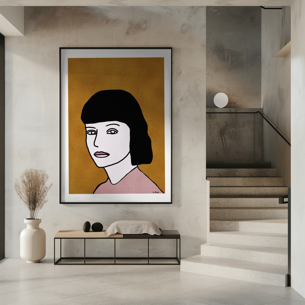 Dame schaut | Poster