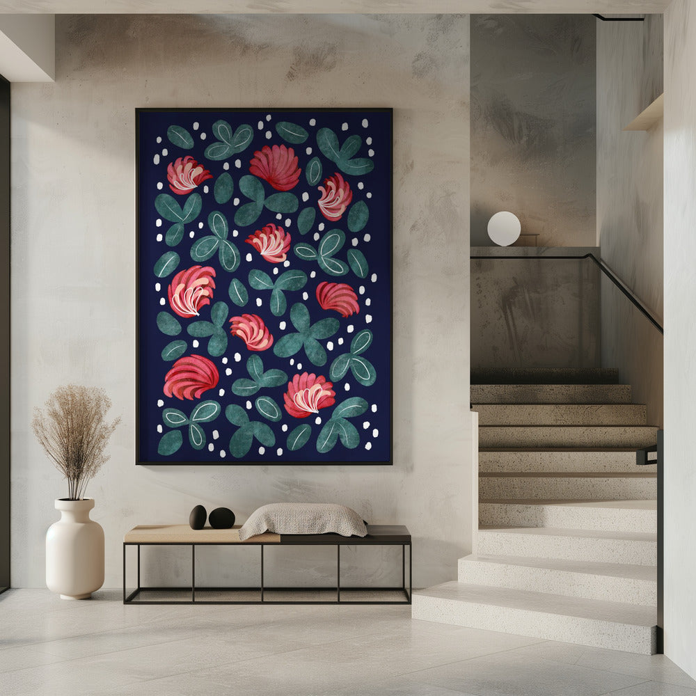 Rote Blumen III | Poster