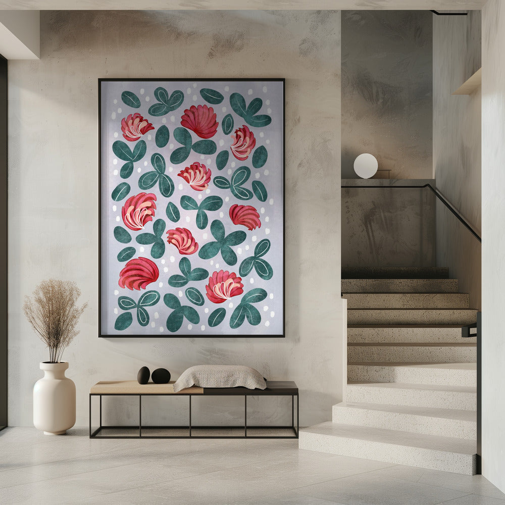 Rote Blumen III | Poster