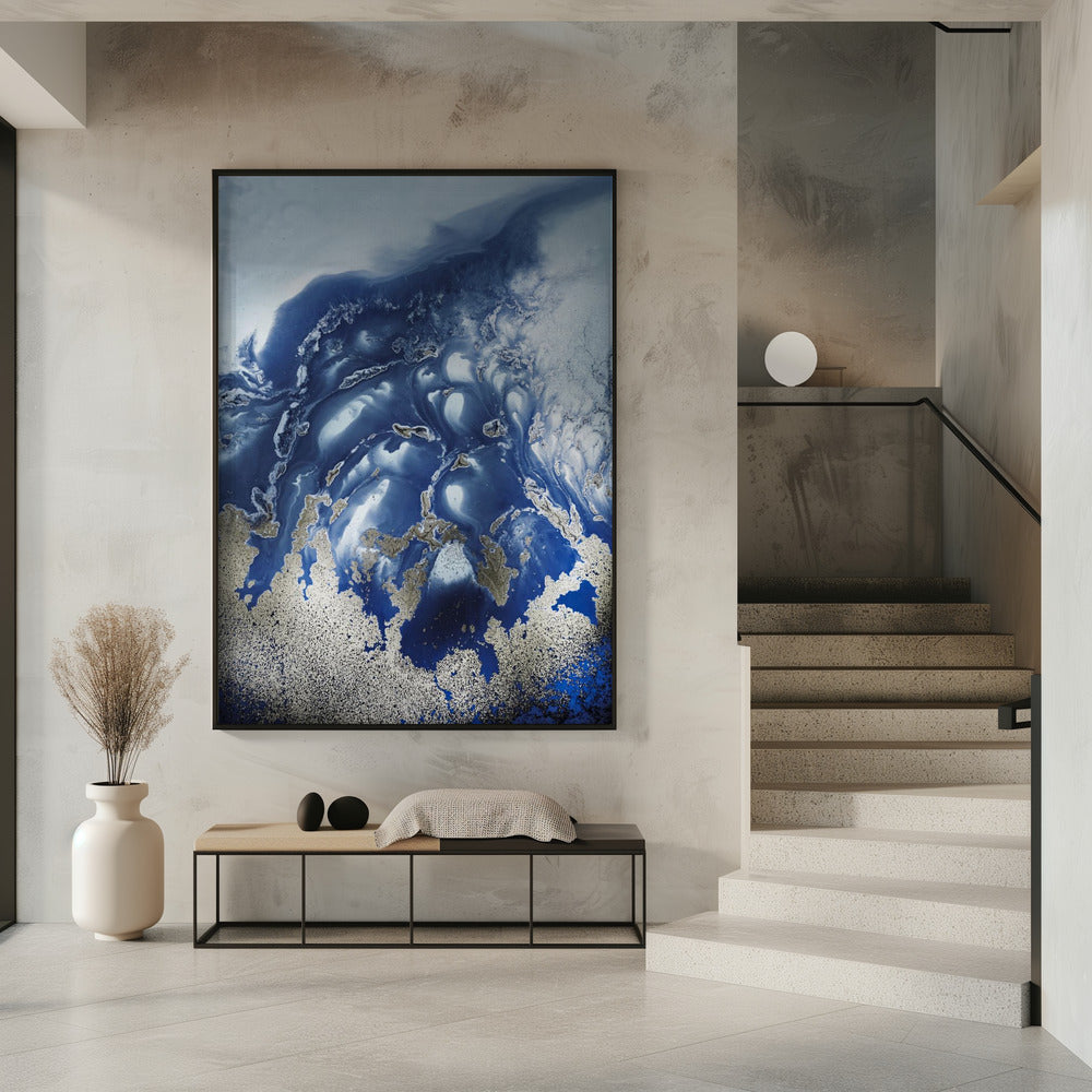 Beruhigend - "Ocean Wave Waltz 1" - Aquarellwellen | Poster