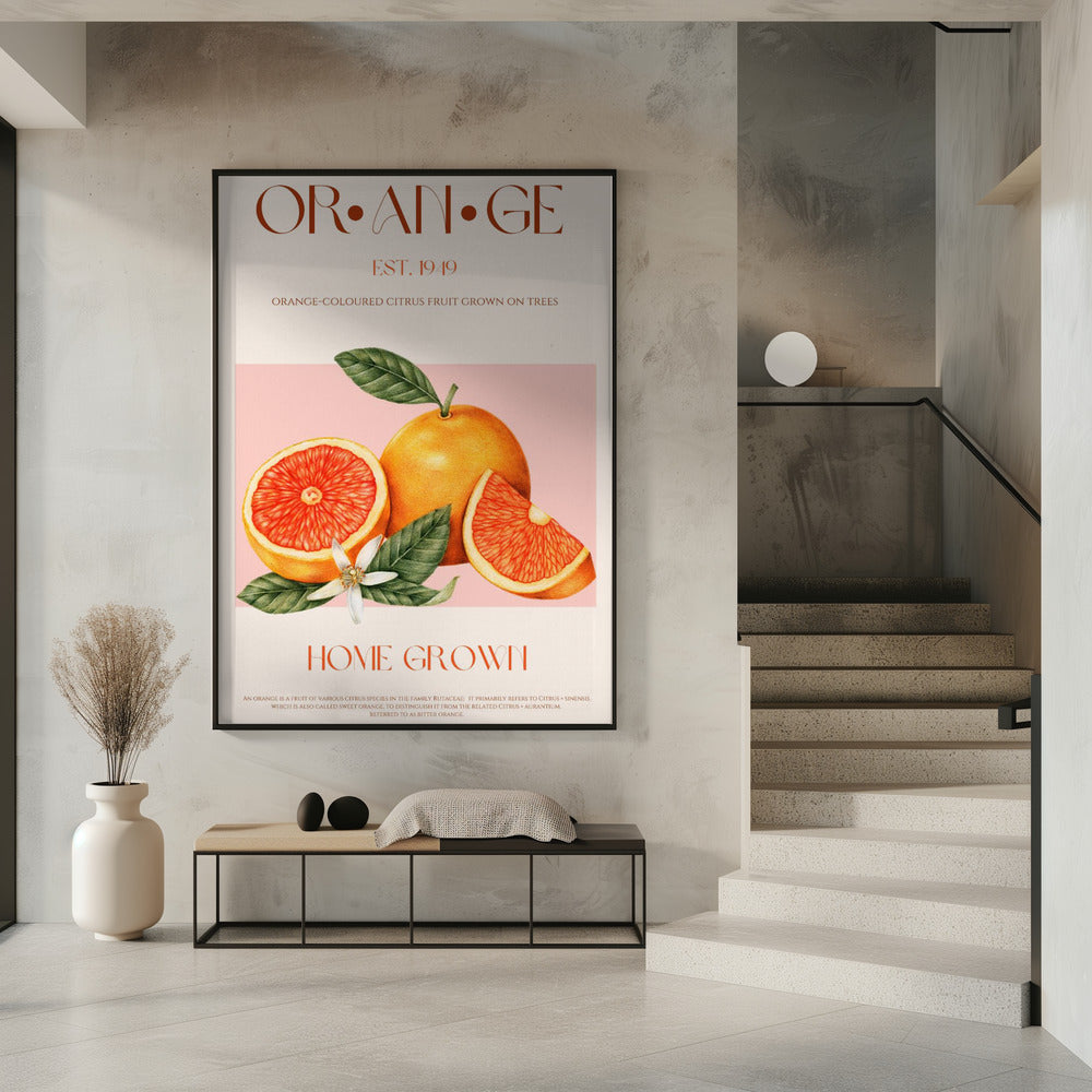 Vintage-Thema mit leuchtenden Orangen | Poster