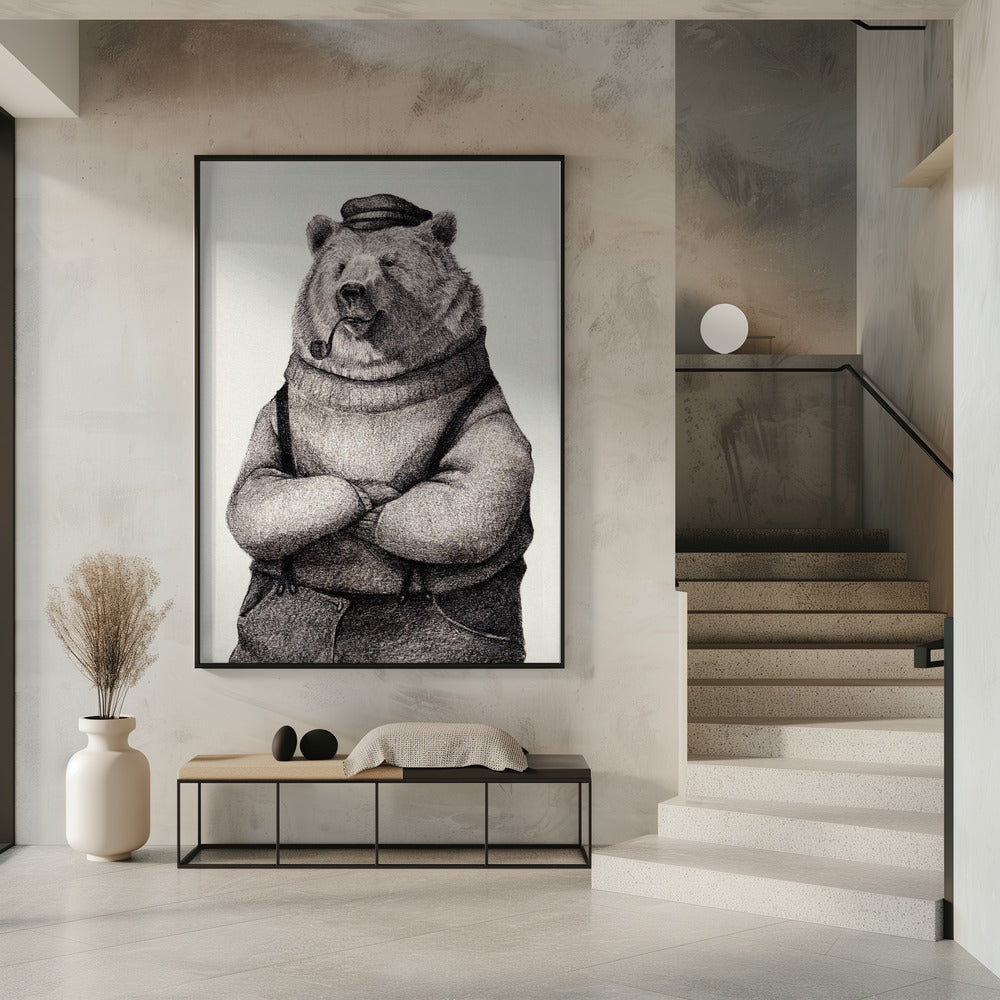 Bär im Vintage-Outfit | Poster