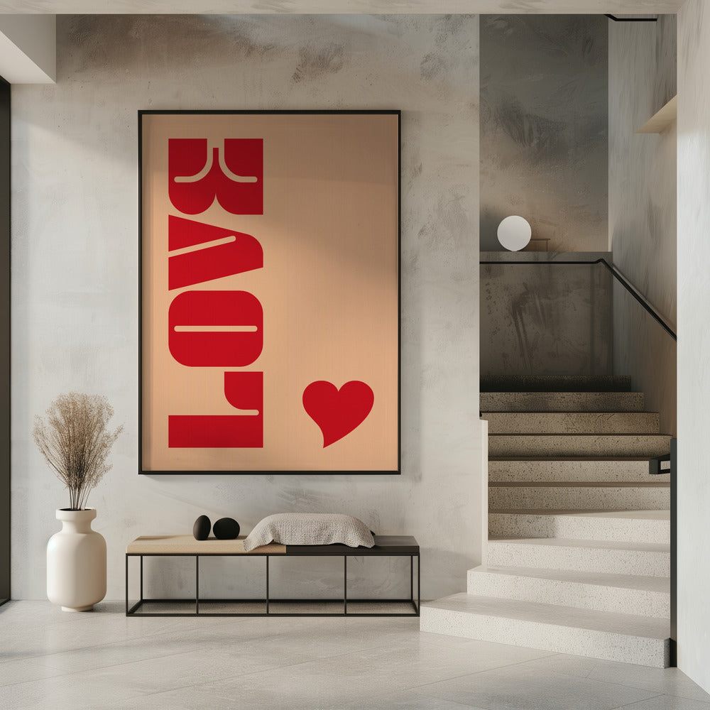 Roter fetter Schriftzug | Poster