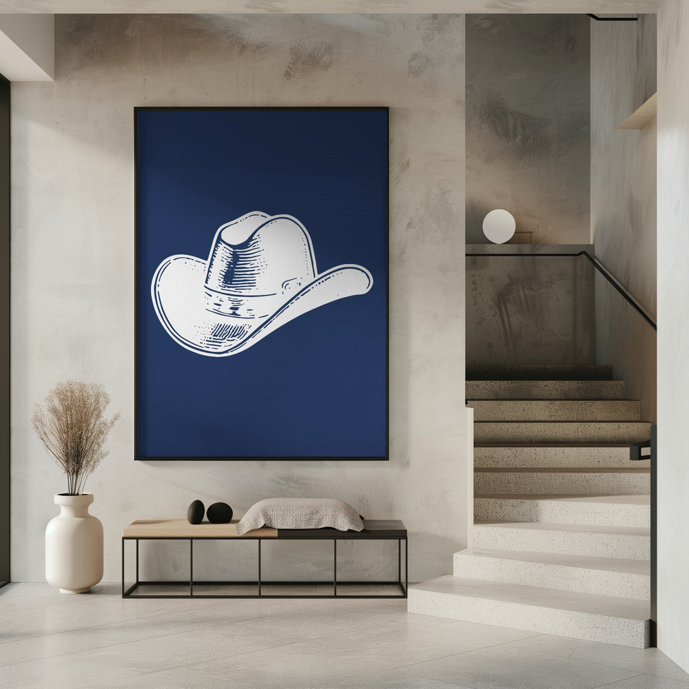 Marineblauer Cowboyhut | Poster