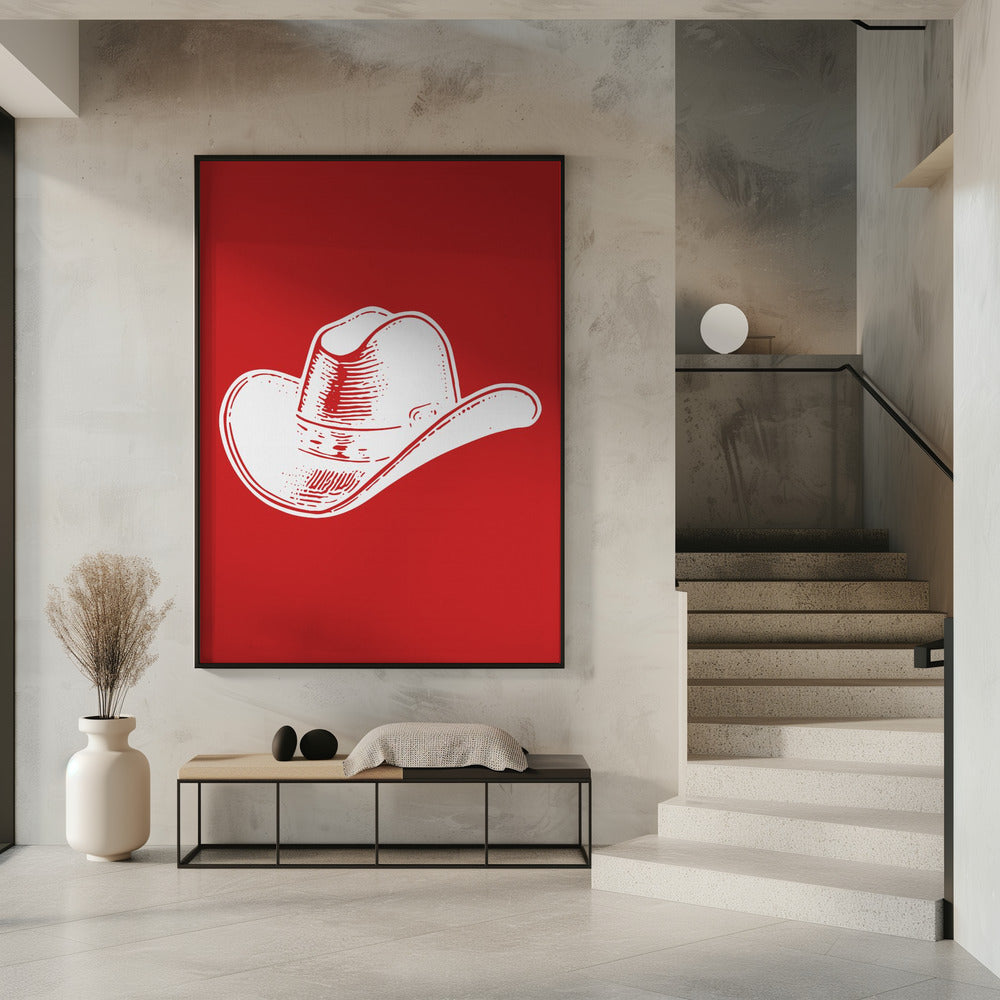 Roter Cowboyhut | Poster