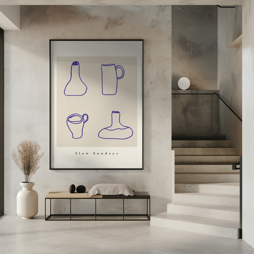 Abstrakte Keramiklinien | Poster
