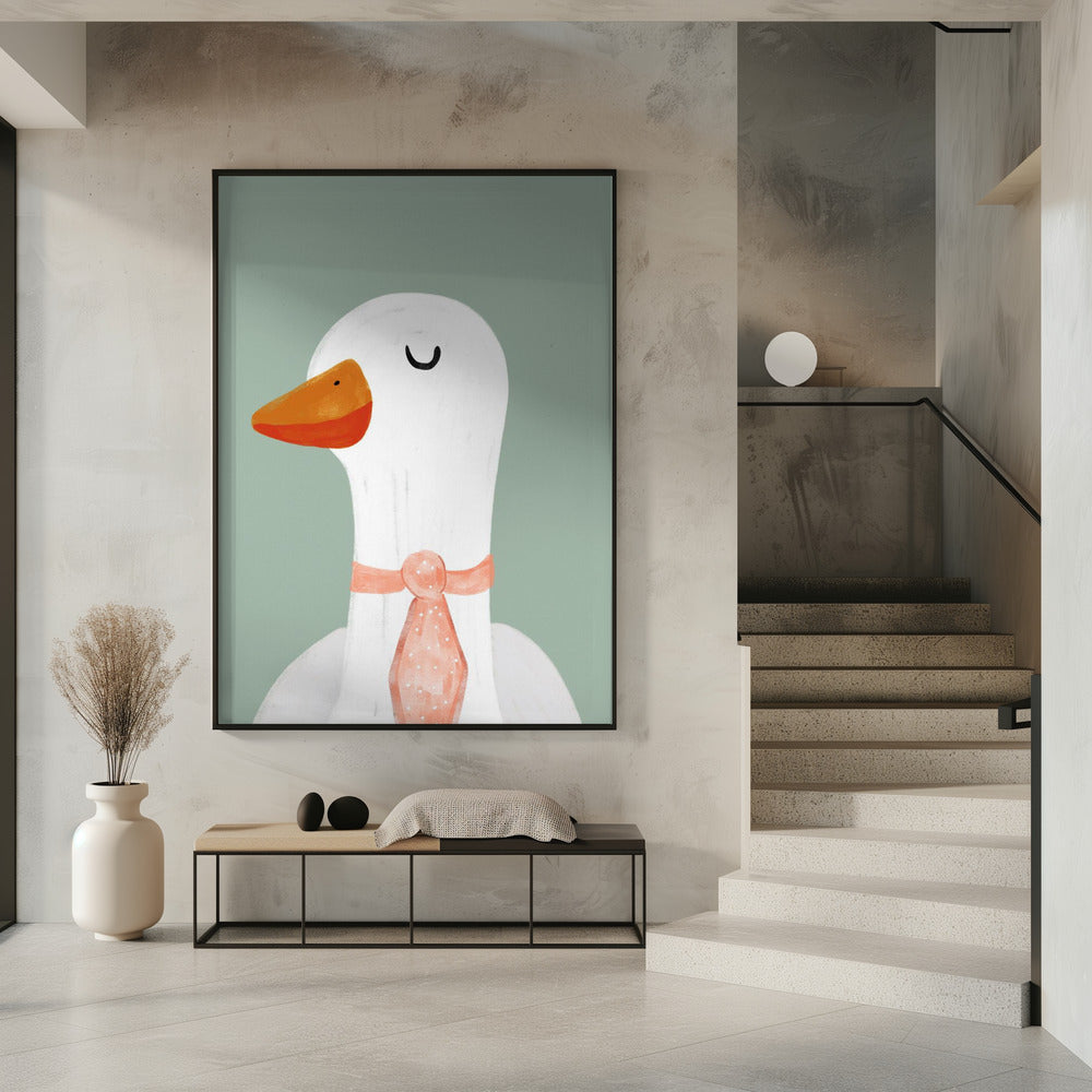 Gans mit Krawatte | Poster