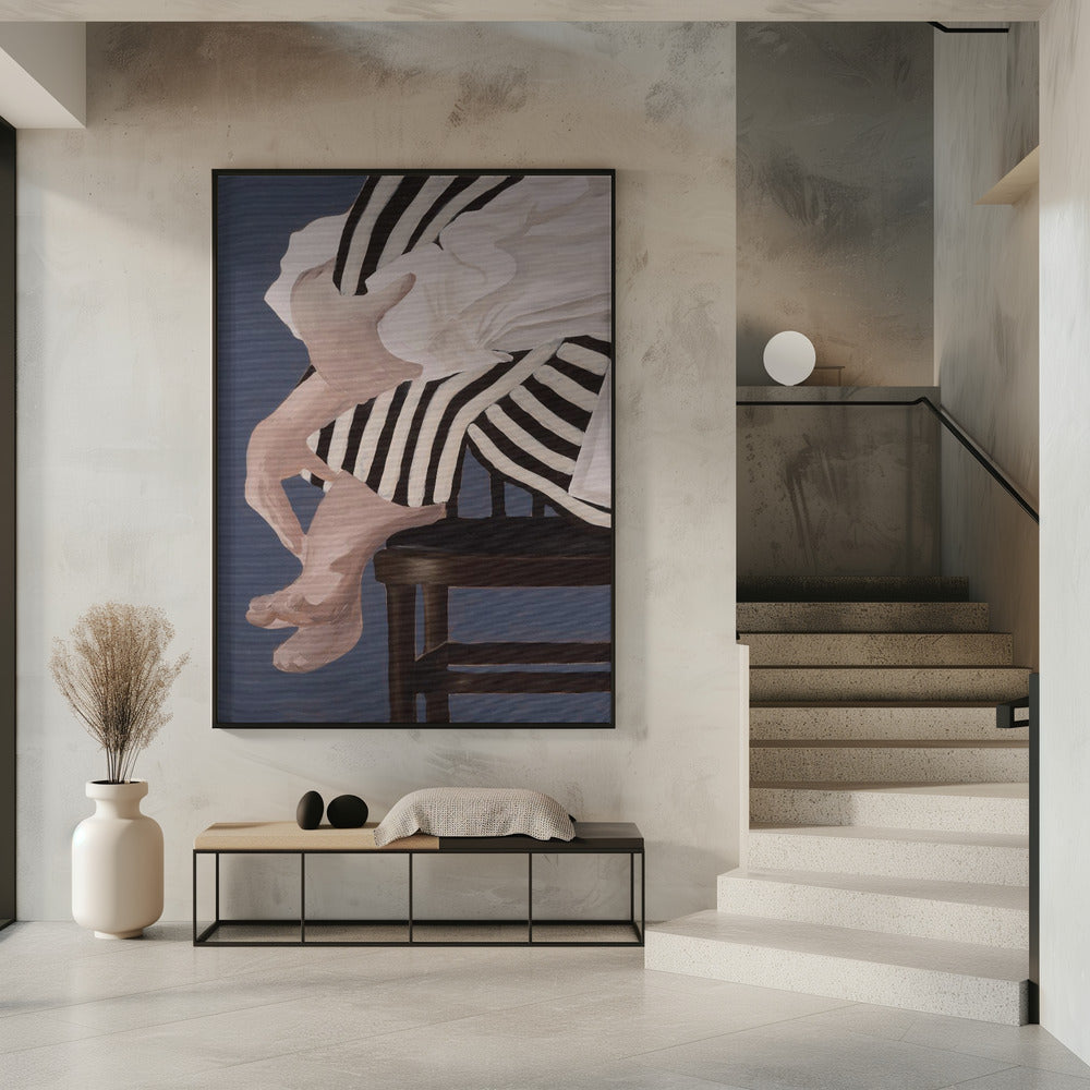 Auf einem Stuhl sitzende Figur | Poster