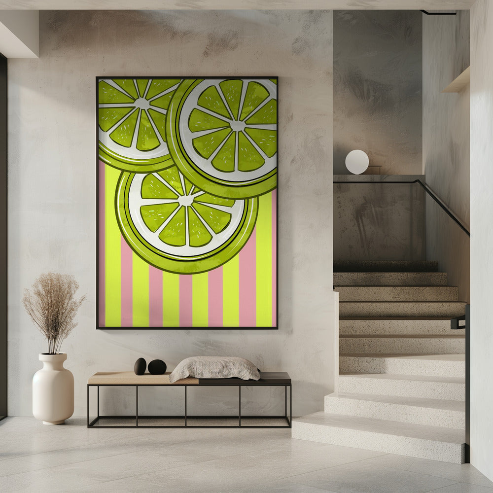 Limette auf Pink | Poster