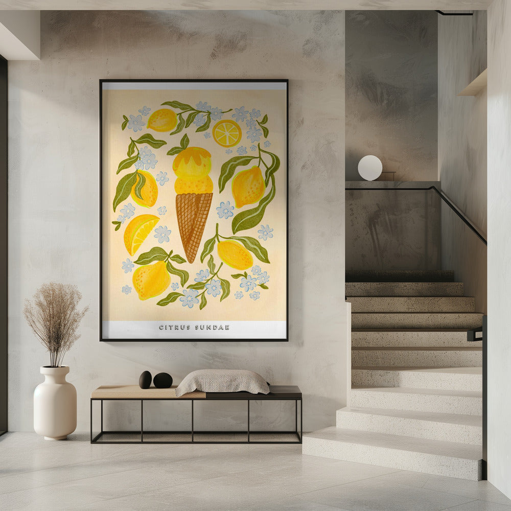 Zitrus-Eisbecher | Poster