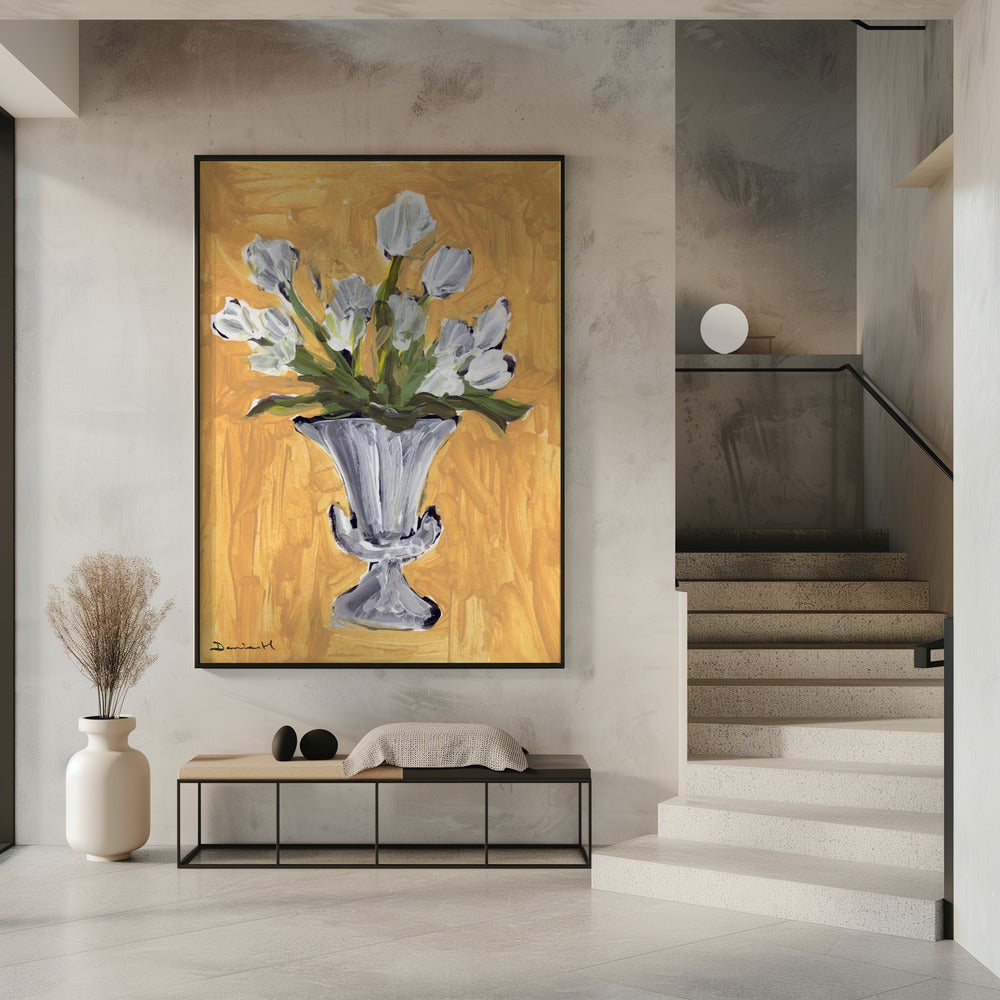 Weiße Tulpen | Poster