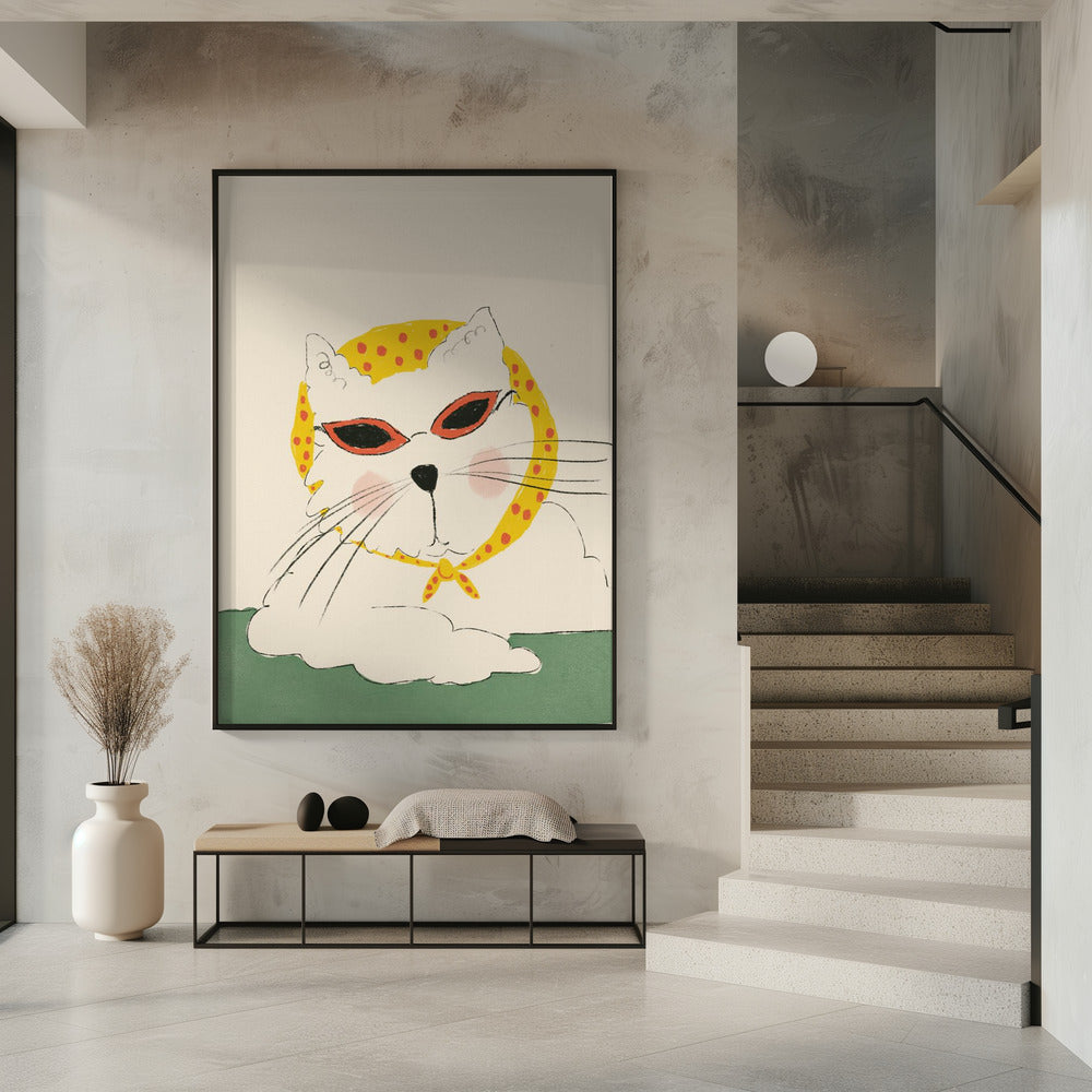 Schicke Katzenpose | Poster