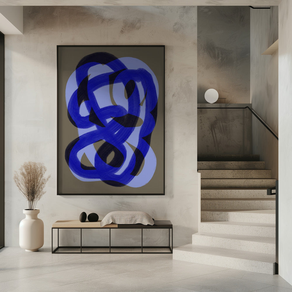 Blaue verschlungene Pfade | Poster