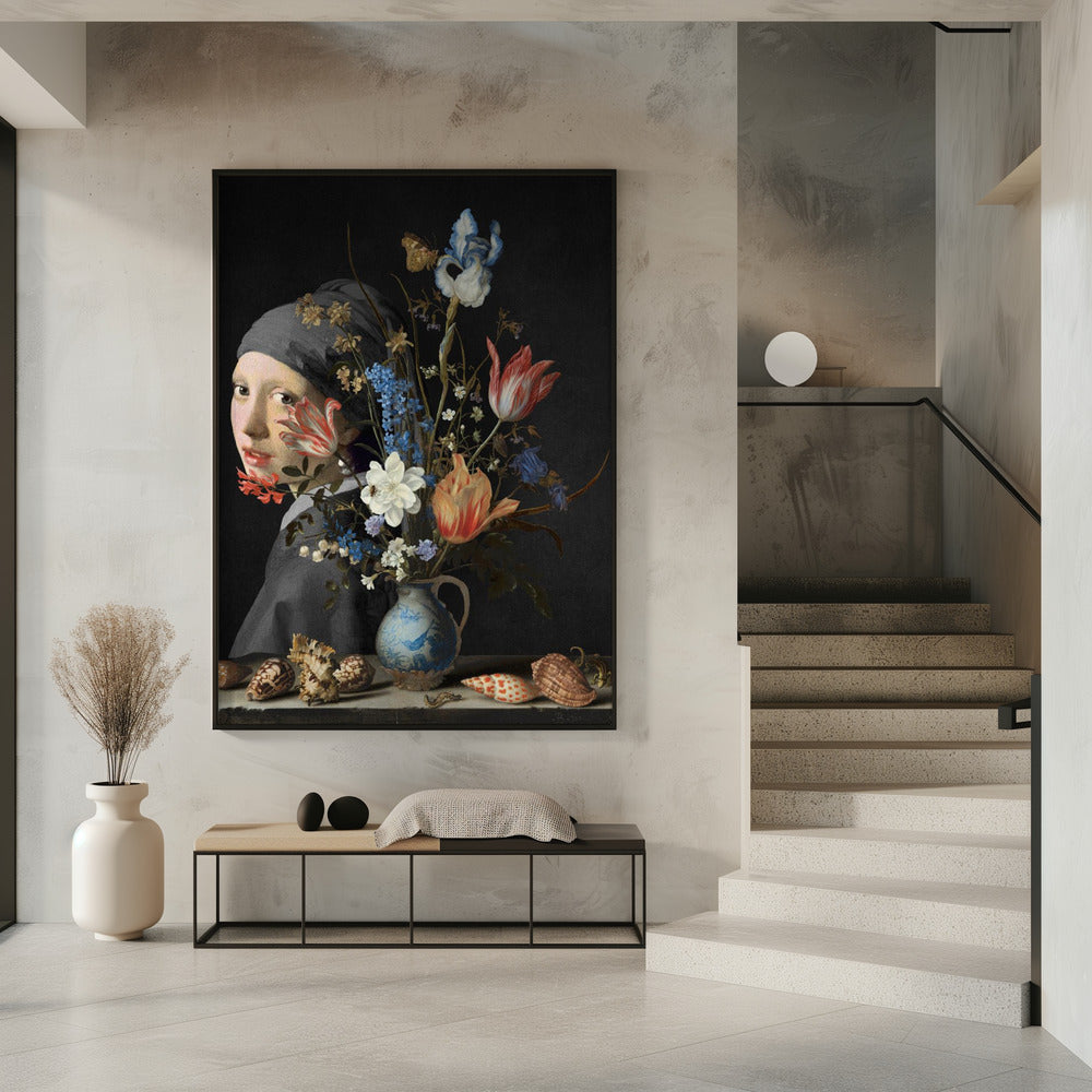 Girl With a Pearl Earring -  Behind a Wan Li Vase Edition | Poster