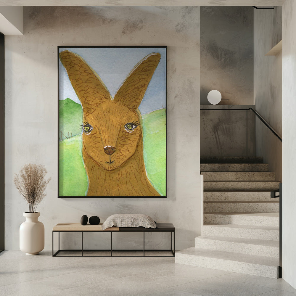 Kangaroo Wallaby Face Nursery Room | Poster