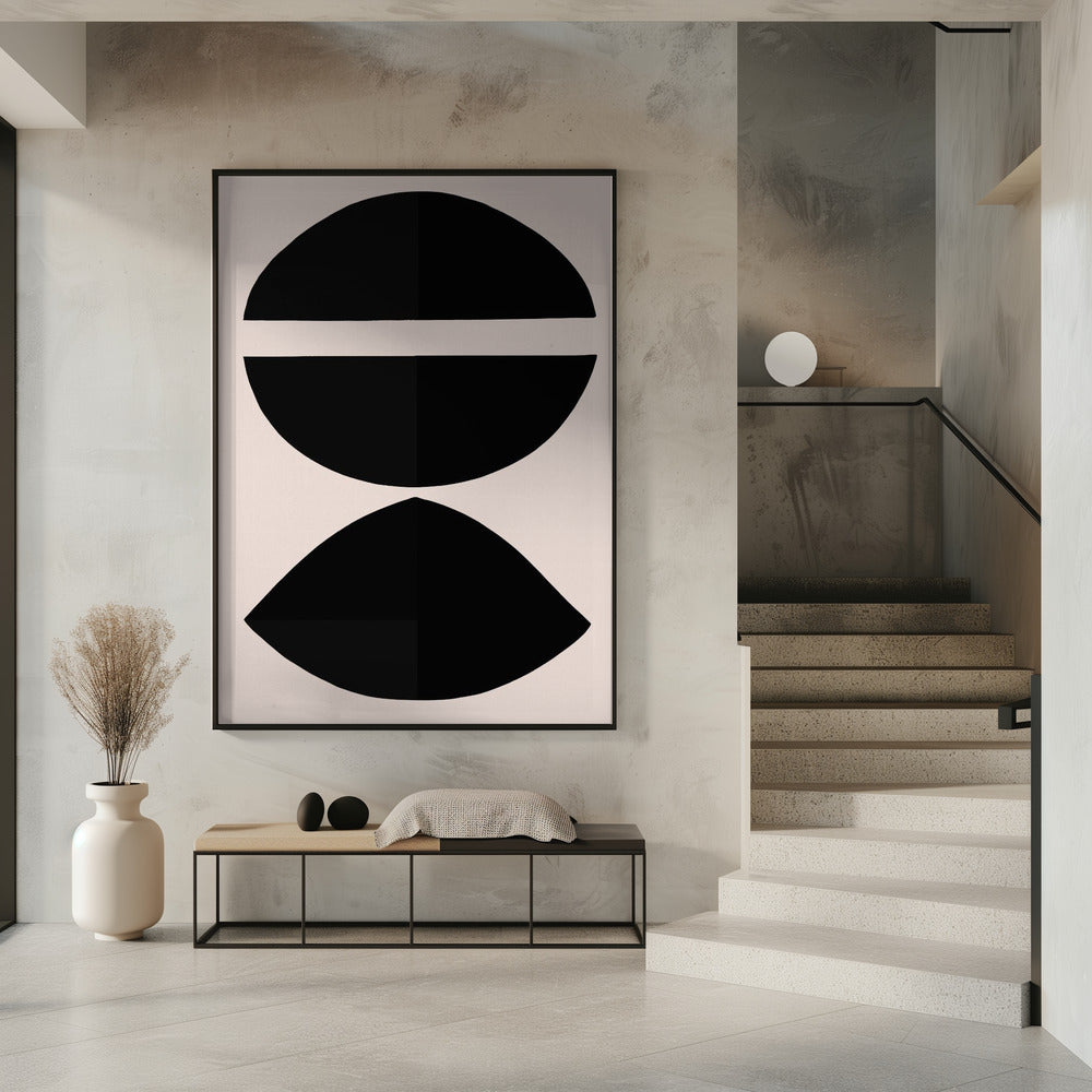 Schwarze geometrische Formen | Poster
