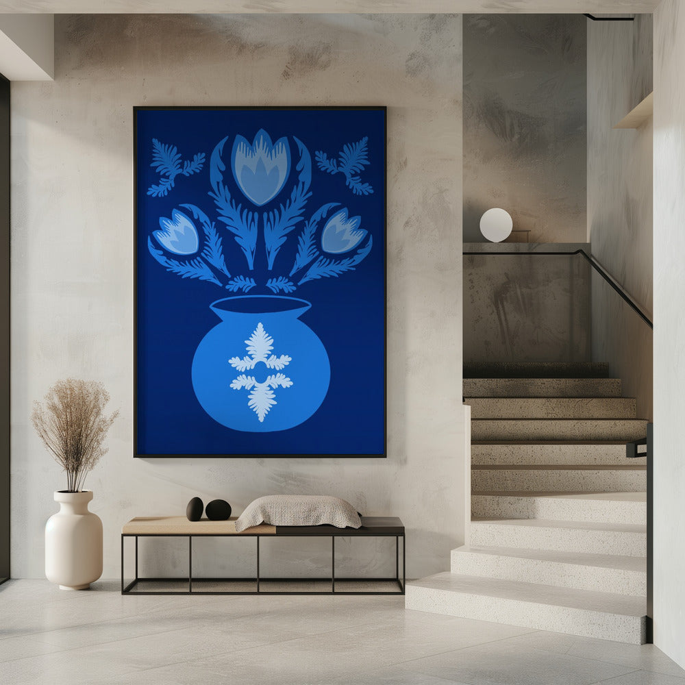 Leuchtende blaue Tulpen | Poster