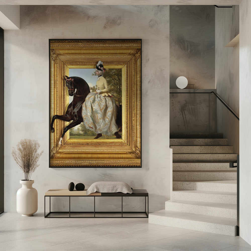 Die Dame und ihr Pferd | Poster