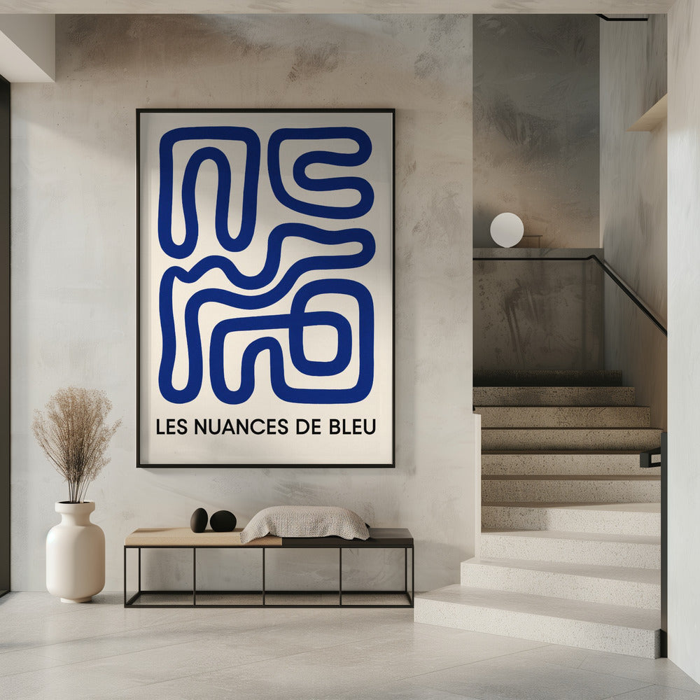 Blauer Labyrinthfluss | Poster