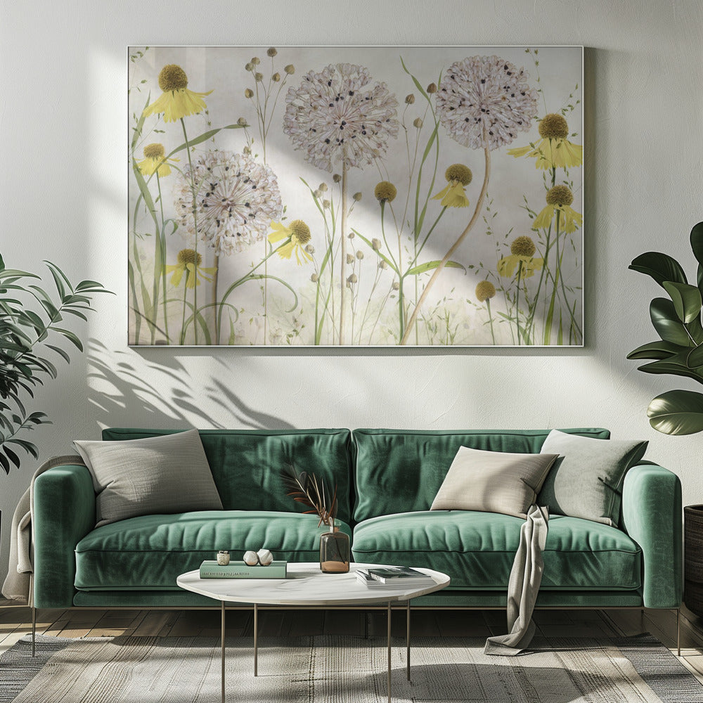 Allium und Helenium | Leinwand