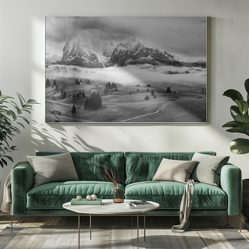 Neblige Dolomiten | Leinwand