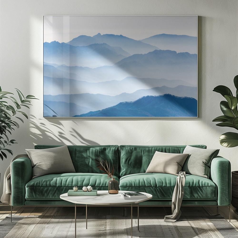 Nebelige Berge | Leinwand